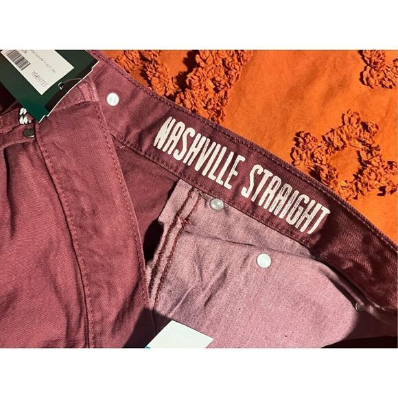 Flag & Anthem jeans Nashville Straight BNWT size 35 34 red - Picture 12 of 13